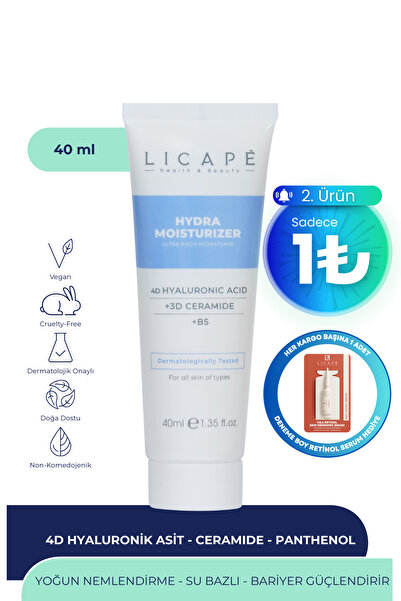 Licape Yoğun Nemlendirici Aydınlatıcı 4D Hyaluronik Asit Su Bazlı Moisturizer...