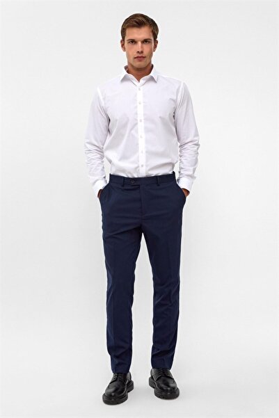 SÜVARİ Lacivert Slim Düz Klasik Pantolon