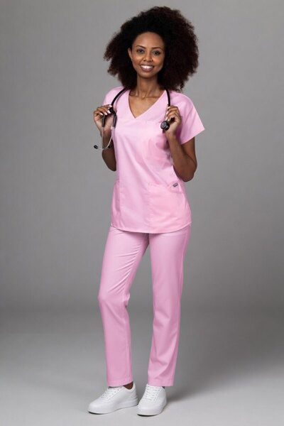 tag Costum medical, bluză și pantaloni pentru femei, slim fit, model nou AMBR...