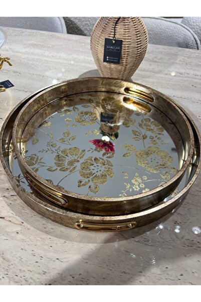 KARCILAR HOME STORE ev dekorasyonu ikili aynalı tepsi
