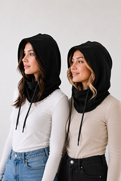 mirach 2’li Paket Kapüşon Şapka Şal Bere Başörtü Termal Kafalık Başlık Sıcak Tutan Spor Başlık Boyunluk Kordonlu
