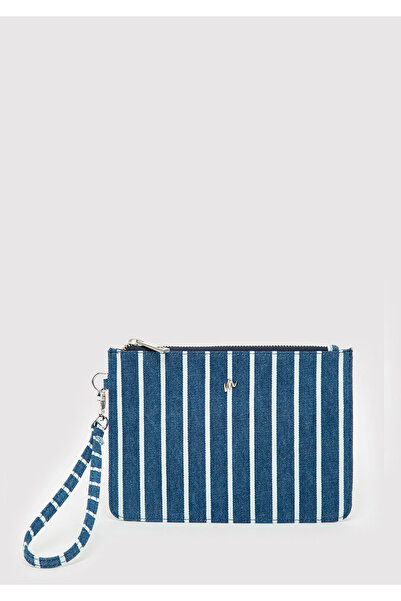 Mavi Çizgili Denim El Çantası 1913943-25768