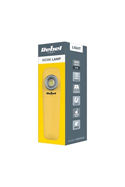 Rebel Λάμπα εργασίας COB 5W, 300 lm, USB-C, 167x48x31mm