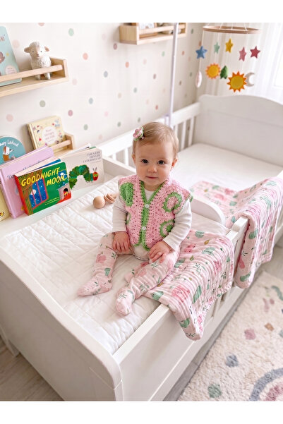 Tanem Çarşı Yelek Bebek Hediyesi Pamuklu El Örgüsü(30cm boy) Bebek Hediyesi