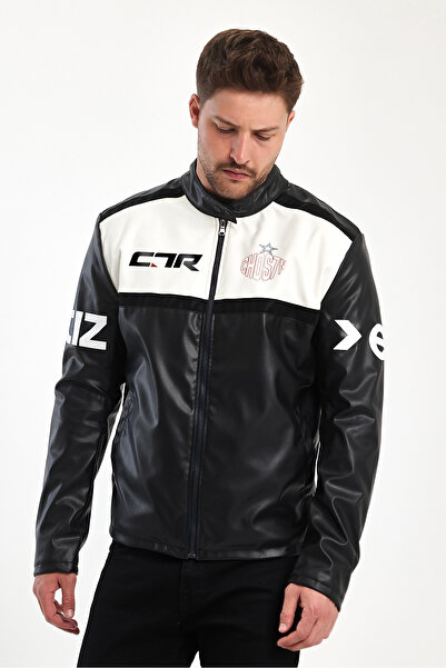 Black Level Jachetă pentru motociclist supradimensionat Transfer cu imprimeu ...