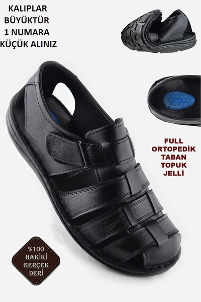 ISPARTALILAR Pánske sandále Ayakkabiburada 033 Daily Genuine Leather