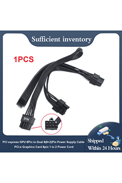 Choice 1 قطعة كابل إمداد الطاقة PCI Express GPU 8Pin إلى Dual 8 (6 + 2) Pin P...