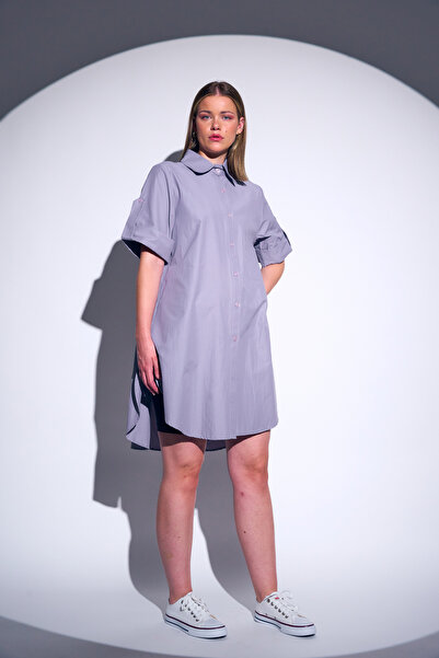 HANIQA Short Sleeve Long Basic Shirt