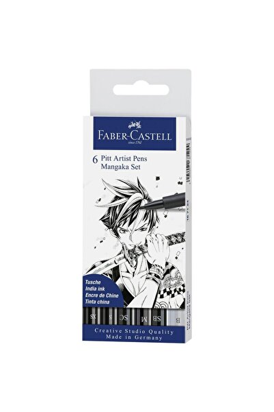 Faber Castell Pitt Artist Pen Manga Set 6 Black Faber-Castell