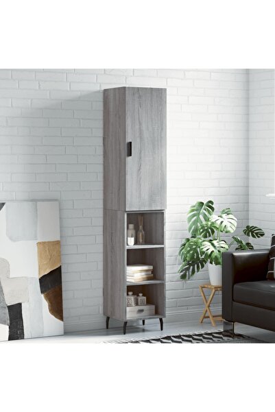 Concept Dulap înalt, gri sonoma, 34,5x34x180 cm, lemn prelucrat