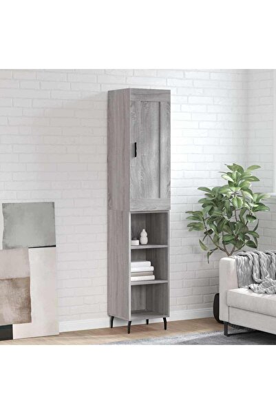 Concept Dulap înalt, gri sonoma, 34,5x34x180 cm, lemn prelucrat