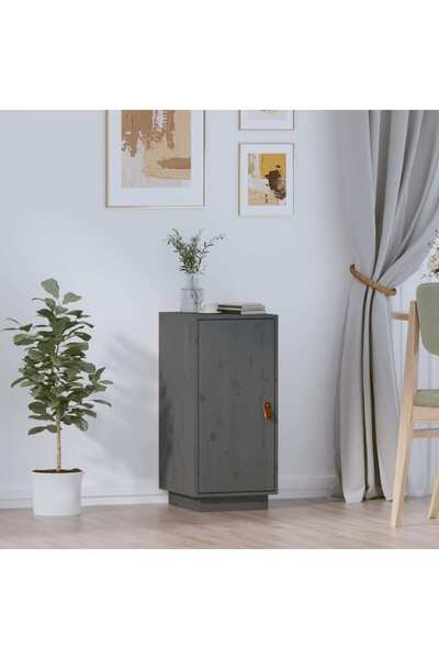 Concept Servantă, gri, 34x40x75 cm, lemn masiv de pin