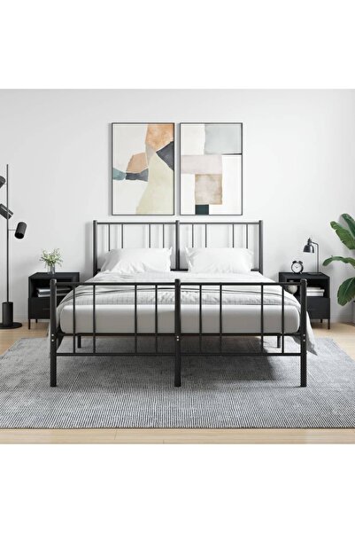 Concept Noptiere, 2 buc., negru, 40x35x47,5 cm, lemn compozit