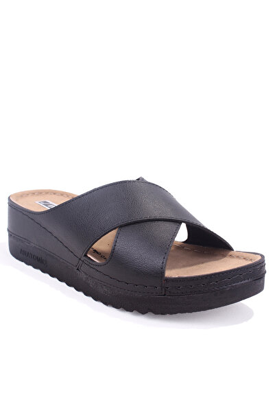 DAGOSTER Dza37-3029 Black Daily Orthopedic Women's Slippers