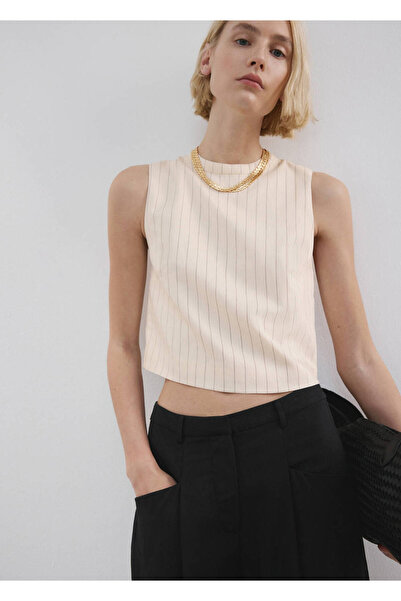 MANGO Woman Zincir detaylı bluz