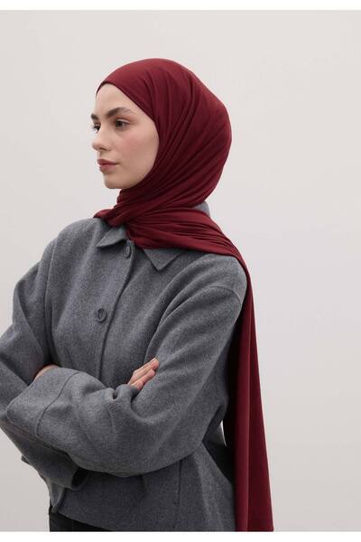 Freshscarfs Bambu Penye Şal Koyu Bordo
