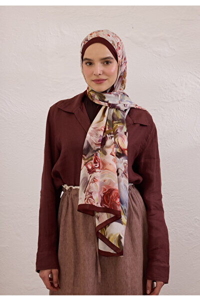 Freshscarfs Nerıssa Desen Rami Şal Bordo
