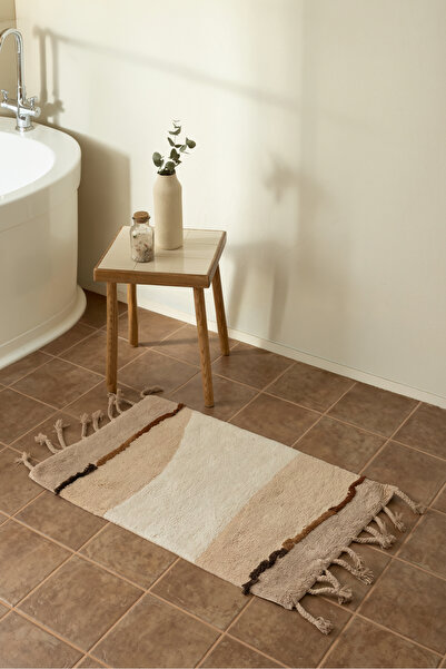 İrya Marble Single Bath Mat 100% Cotton 50X80 Brown