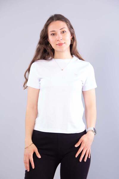Mckanzie 6719 Tricou interlock cu broderie fundă