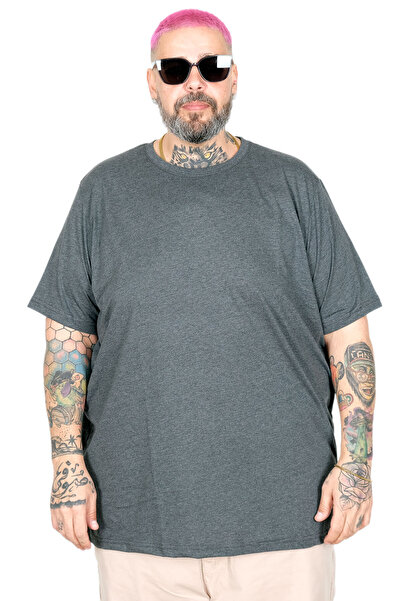 ModeXL Μπλουζάκι Unisex Μεγάλου Μεγέθους Mode XL Basic 20031 Ανθρακί Μελανζέ