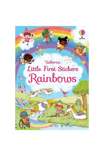 Usborne Carte pentru copii cu curcubeu - Little First Stickers Rainbows