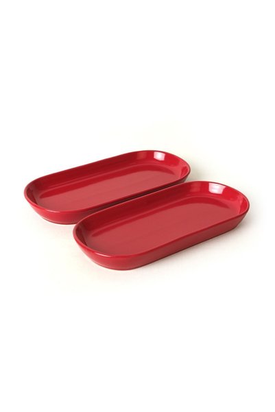 Keramika Kırmızı Noyan Kayık Tabak 26 Cm 2 Adet 506