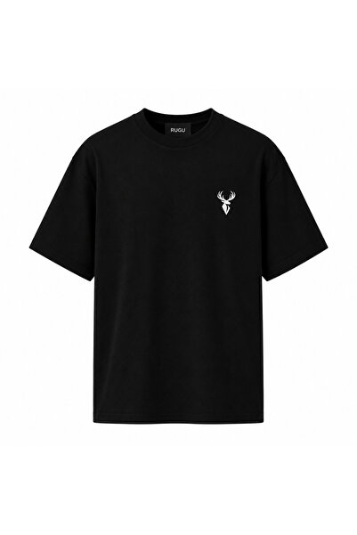 rugu Oversize %100 Pamuk Premium Basic Unisex T-Shirt