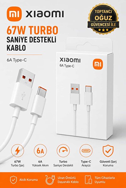 SorfPanel Xiaomi ve Type-C Telefonlarla Uyumlu Hızlı Şarj Type-C Kablo 6A Kablo