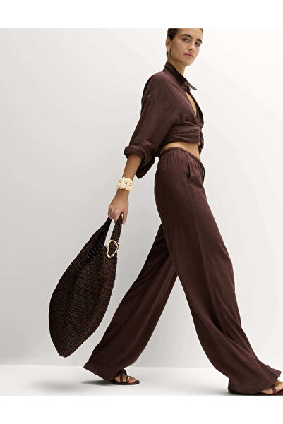 Marks & Spencer Keten Karışımlı Pantolon