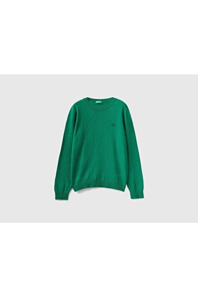 Benetton سترة يونايتد كولورز أوف بينيتون للأولاد باللون الأخضر برقبة دائرية B...