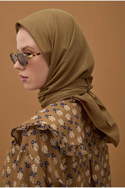 HEQA Soft Kraş Eşarp Taba