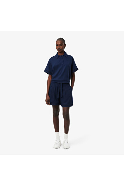 Lacoste Kadın Oversize Fit Lacivert Bermuda Şort