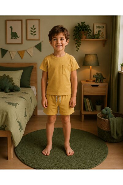 Fil Kids Dečački letnji set sa kratkim rukavima i šortama od 100% pamučne tka...