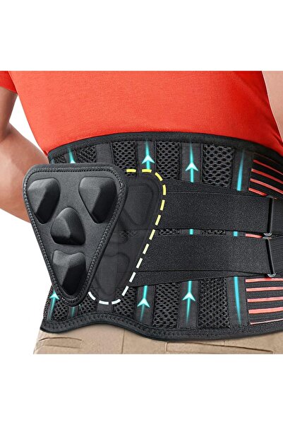 Arabest Back Support Belt 3D Lumbar Cushion Relieves Lower Back Pain, 6x Back...