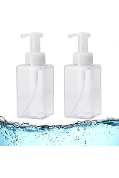 Arabest 2 Pcs Foaming Soap Dispenser,450ml PETG Plastic Refillable Square Pum...