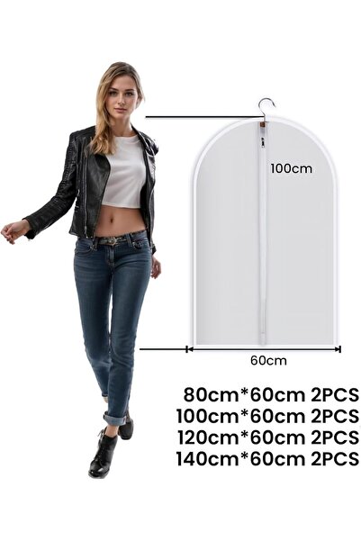 Arabest 8-Pack Clear Garment Bags, PEVA Dustproof Waterproof Hanging Clothes ...