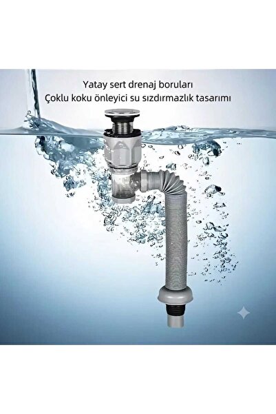 ERD TEKNOLOJİM Mutfak ve Banyo İçin Koku Önleyici Yeni Nesil Körüklü Lavabo S...