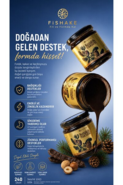 FiShake Kozalak Macunu - Çam Kozalağı Macunu Beta Glukan ve Vitamin Katkılı 2...