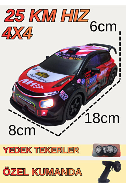 Boratila Toys 1:22 Ölçek 2.4 Ghz Özel Kumandalı 4 Çeker Full Fonksiyon Işıklı...
