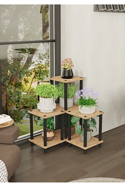 Remaks Loki Çok Katlı Basamak Saksılık Çiçeklik Standı | Dekoratif Modüler Bi...