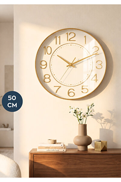 HOMİNG Crown Gold Modern 50 cm Duvar Saati 242413