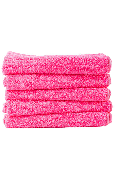 CAQA HOME Set de 5 cârpe roz din microfibră de 40x40 cm pentru bucătărie și c...