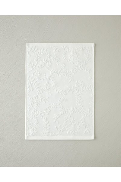 English Home Leafy Touch Pamuk Jakarlı El Havlusu 30x40 cm Ekru