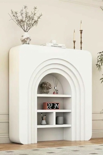 Gaia Home طاولة كونسول بيضاء
