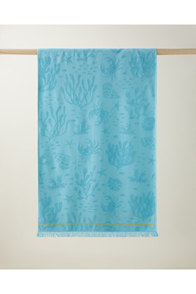 English Home Ocean Whisper Pamuk Plaj Havlusu 70x140 cm Mint