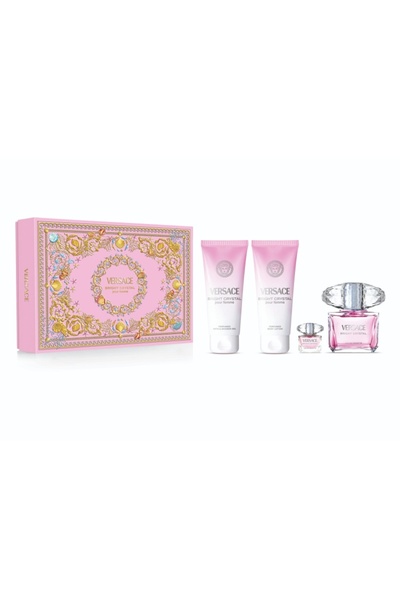 Versace Set Bright Crystal, Apă de toaletă, 90 ml + 5 ml + Loțiune de corp, 1...