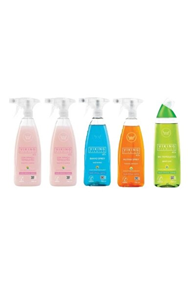 Viking Premium 5'li (Mutfak,Banyo,Çok Amaçlıx2 ,Wc Temizleyici) Paket 750 ml