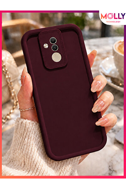 Molly Huawei Mate 20 LİTE İçin Vişne Çürüğü Kenarları Kalın Pan Silikon Kılıf