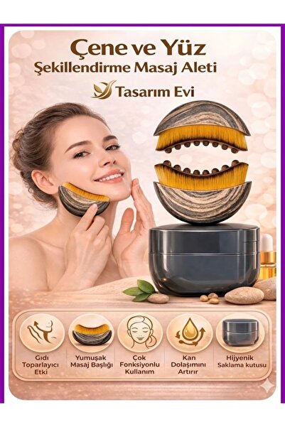 Tasarım Evi Çene ve Yüz Şekillendirme Fırçası Çok Fonksiyonlu Yumuşak Masaj A...