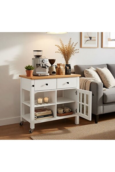 Dipole Furniture Mate Mat Lake Beyaz Mutfak Servant Mobilyası